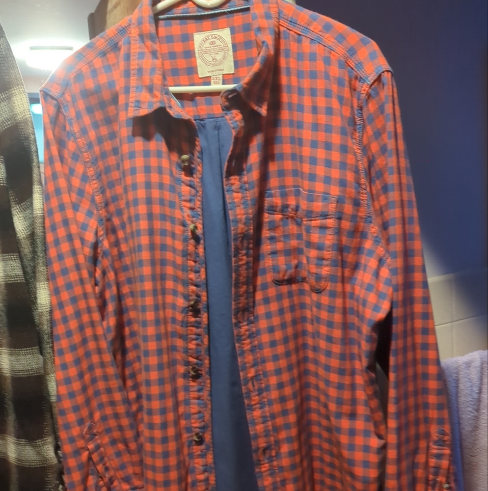 Fat face Red and Blue Plaid Casual Shirt XXL